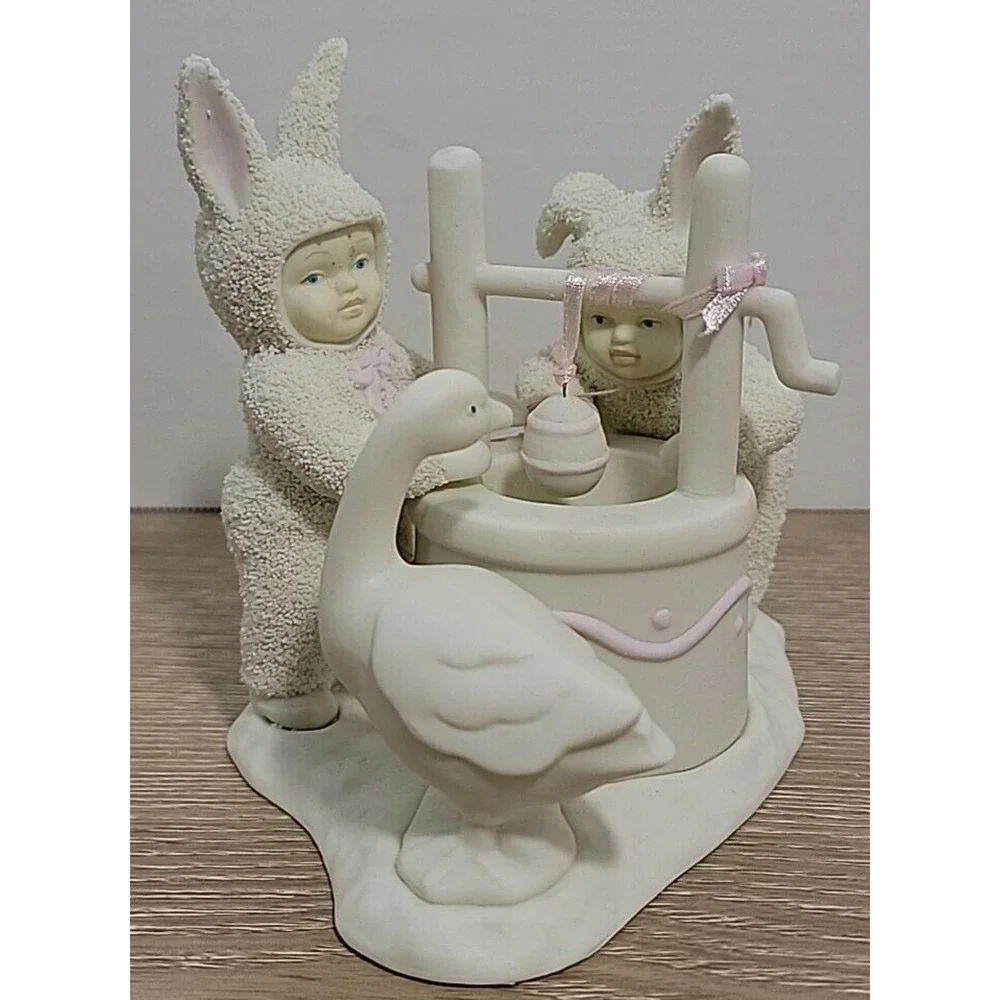 Dept 56 Snowbunnies Wishing You A Happy‎ Easter Wishing Well 1995